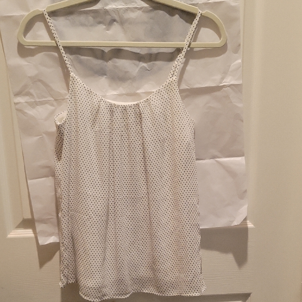 The Limited White and Black Polka Dot Camisole